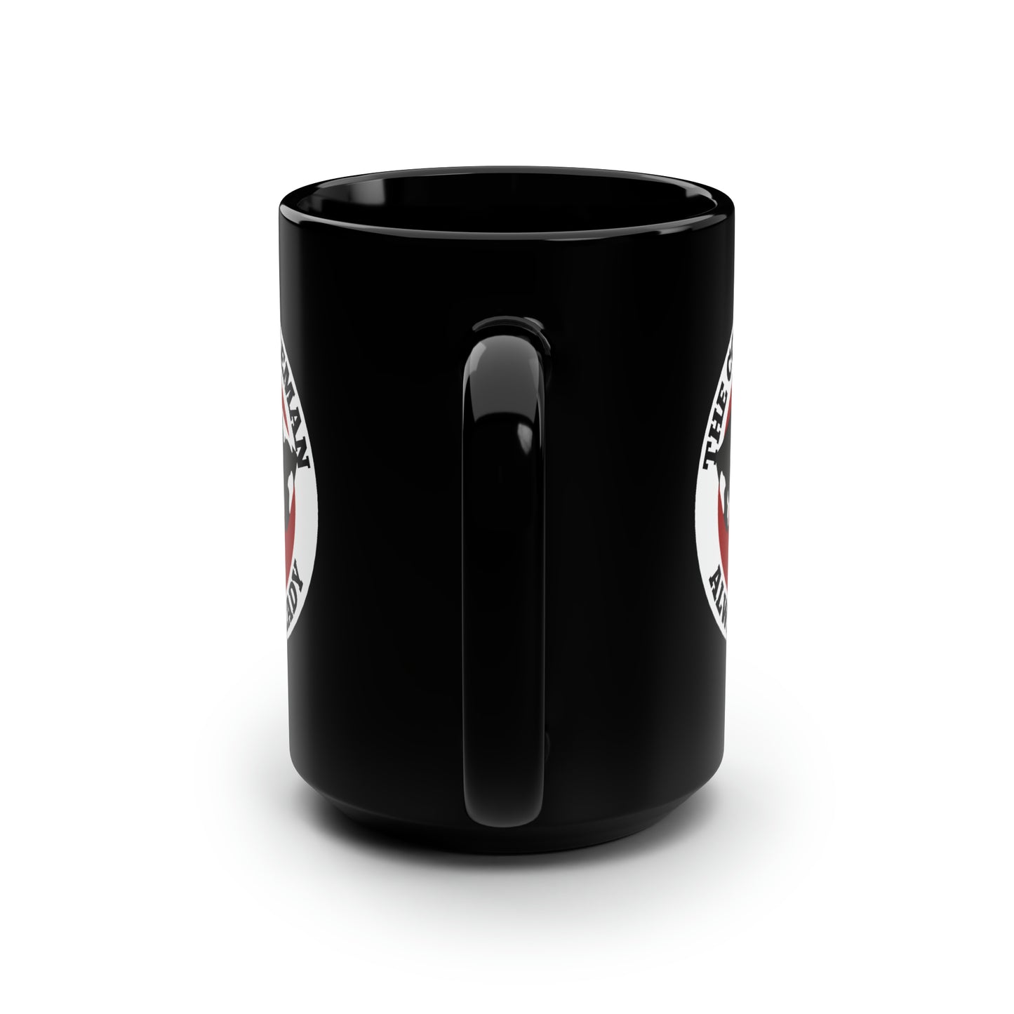 The Cool Fireman Black Mug, 15oz