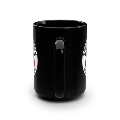 The Cool Fireman Black Mug, 15oz